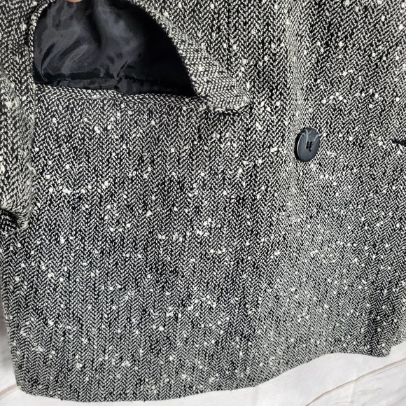 Norton McNaughton Vintage Blazer Womens 16 Wool Gray Speckled Double Breasted - Picture 5 of 11